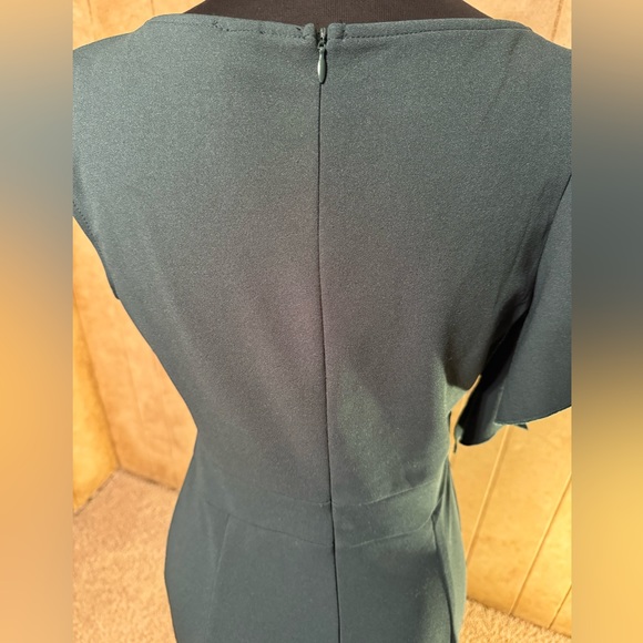 Woosea Bodycon Mermaid Evening Long Dress, Dark Green, side slit, size medium - Picture 6 of 13